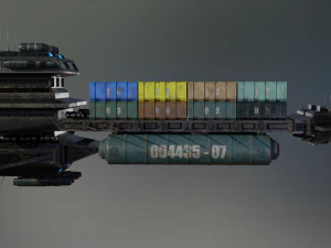 freighter arion class cargo vessel 3D Model