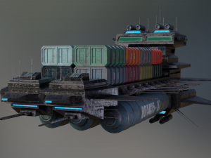freighter arion class cargo vessel 3D Model