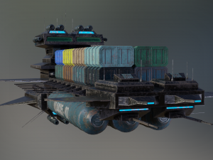 freighter arion class cargo vessel 3D Model