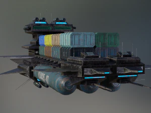 freighter arion class cargo vessel 3D Model