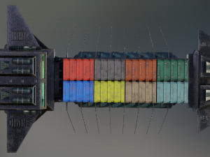 freighter arion class cargo vessel 3D Model