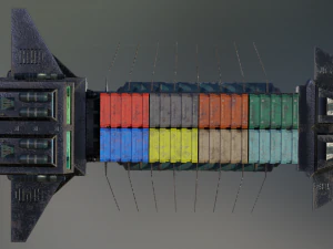 freighter arion class cargo vessel 3D Model