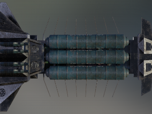 freighter arion class cargo vessel 3D Model