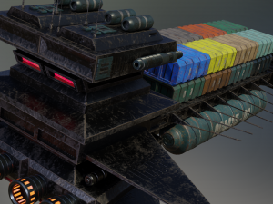 freighter arion class cargo vessel 3D Model