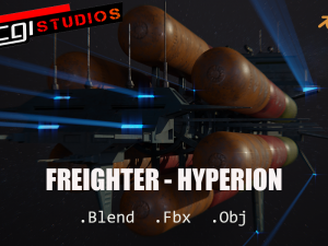 freighter hyperion class tanker vessel 3D Model