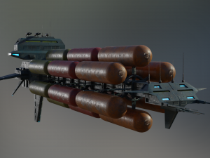freighter hyperion class tanker vessel 3D Модель