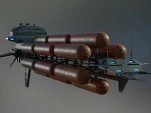 freighter hyperion class tanker vessel 3D Model