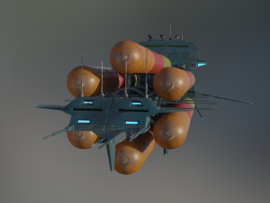 freighter hyperion class tanker vessel 3D Модель