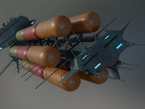freighter hyperion class tanker vessel 3D Модель
