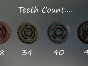 industrial gear set 01 Model 3D