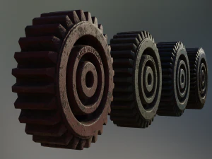 industrial gear set 01 3D Model