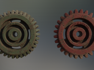 industrial gear set 01 Model 3D