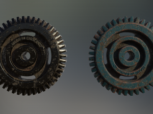 industrial gear set 01 Model 3D