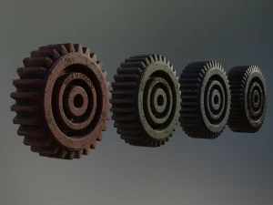 industrial gear set 01 3D Model