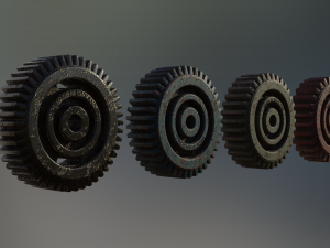 industrial gear set 01 Model 3D