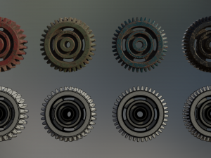 industrial gear set 01 Model 3D
