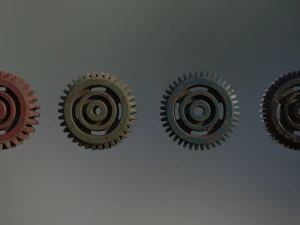 industrial gear set 01 3D Model