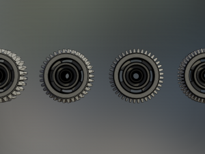 industrial gear set 01 Model 3D