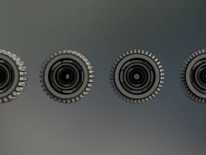industrial gear set 01 3D Model