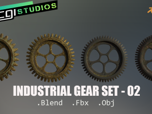 industrial gear set 02 3D मॉडल