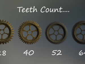 industrial gear set 02 Model 3D