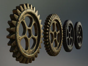 industrial gear set 02 3D Model