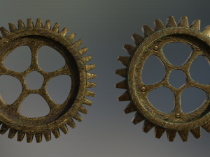 industrial gear set 02 Model 3D