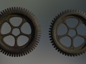 industrial gear set 02 Model 3D
