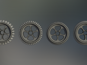 industrial gear set 02 Model 3D