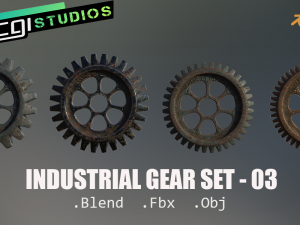 industrial gear set 03 3D मॉडल