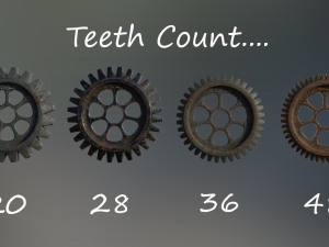 industrial gear set 03 Model 3D