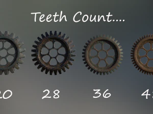 industrial gear set 03 3D Model
