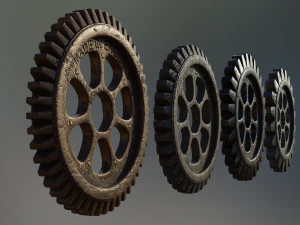 industrial gear set 03 3D Model