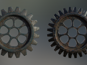 industrial gear set 03 Model 3D