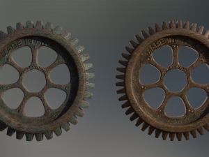 industrial gear set 03 Model 3D