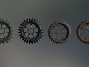 industrial gear set 03 Model 3D
