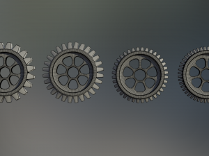 industrial gear set 03 Model 3D