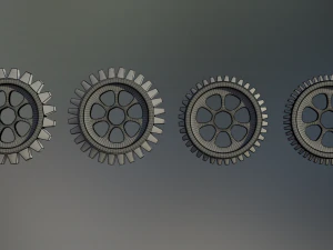industrial gear set 03 3D Model