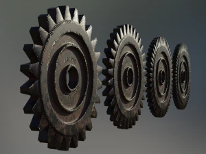 industrial gear set 04 3D Model