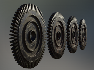 industrial gear set 04 3Dモデル