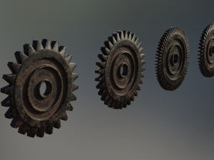 industrial gear set 04 3Dモデル