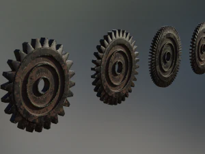 industrial gear set 04 3D Model