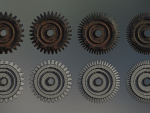 industrial gear set 04 3Dモデル