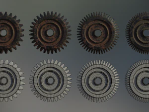 industrial gear set 04 3D Model