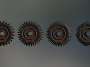 industrial gear set 04 3D Model