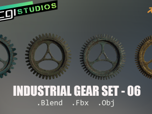 industrial gear set 06 3D मॉडल