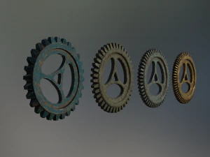 industrial gear set 06 3D Model