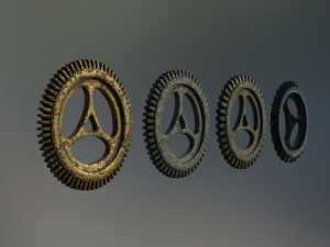 industrial gear set 06 Modelo 3D