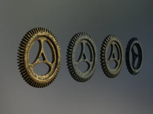 industrial gear set 06 3D Model