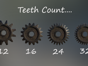 industrial gear set 07 Model 3D
